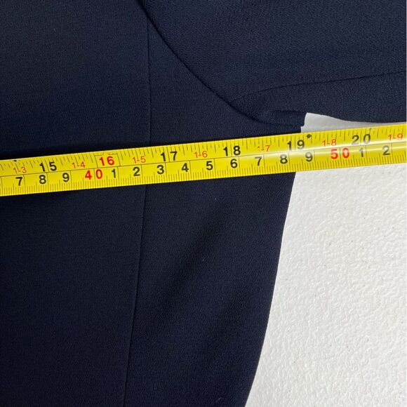 NWT Le Suit Navy Ivory Lapel Blazer Jacket Button Front Fully Lined Women Size 6 - Picture 11 of 15